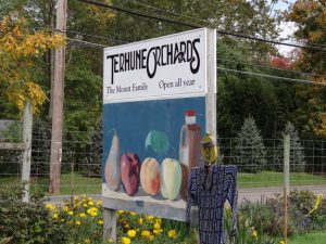 Terhune Orchards Road Sign